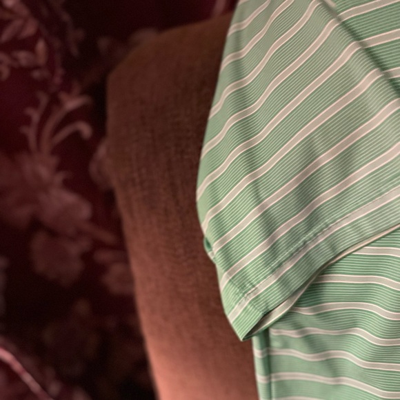 Walter Hagen Mint Green Striped Polo - Picture 4 of 6